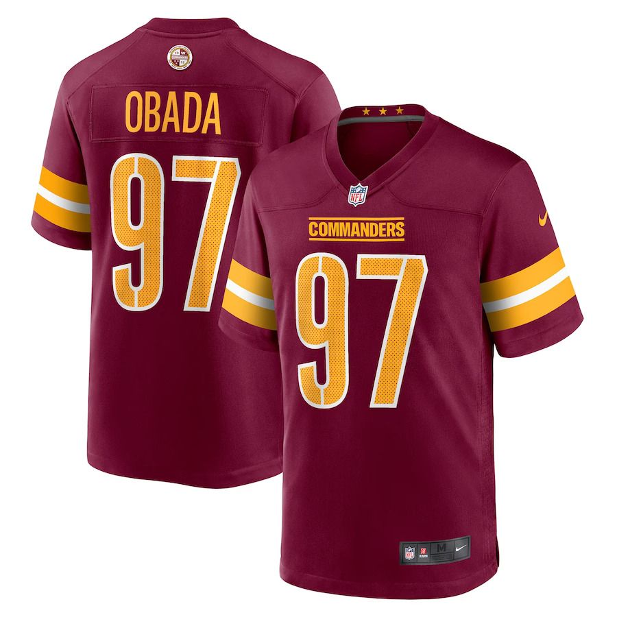 Men Washington Commanders #97 Efe Obada Nike Burgundy Game NFL Jersey->washington commanders->NFL Jersey